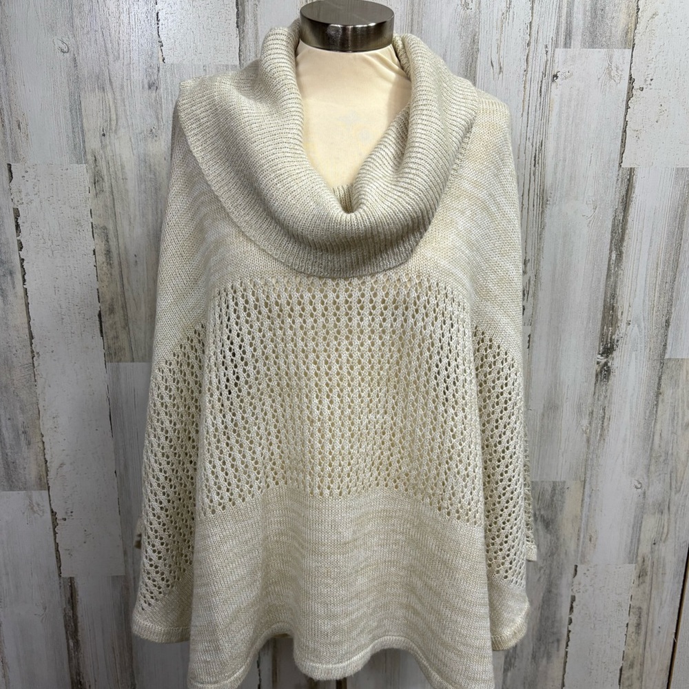 Energie Christina Cream Cowl Neck Sweater Poncho